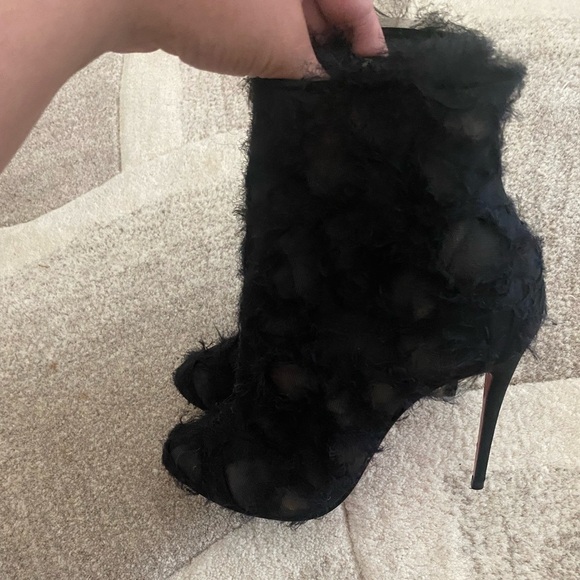 CHRISTIAN LOUBOUTIN Toubootfrou chiffon booties - Picture 6 of 9